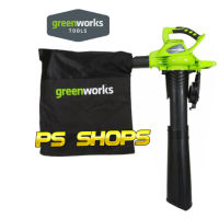 เครื่องเป่าใบไม้-ดูดใบไม้แบตเตอรี่ greenworks 40V (ไม่รวมแบตเตอรี่,แท่นชาร์จ) แถมฟรี+ เสื้อคลุมหนังกันเปลื้อนอย่างดี