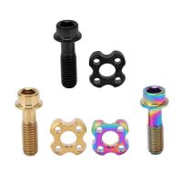 RISK Bike Front Derailleur Screw Gasket Kit Hollow Titanium Alloy Folding Bicycle Derailleur Screw Accessory