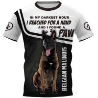 2023 In stock Belgian Malinois 3D Printed  t shirts women for men Summer Casual Tees Short Sleeve T-shirts Funny Animals Short Sleeve 02，Contact the seller to personalize the name and logo
