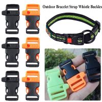 5 Pcs Plastic 20mm Side Release Whistle Buckle Curved Emergency Survival Paracord 550 Paracord Bracelet Strap Bag Parts Buckles Survival kits