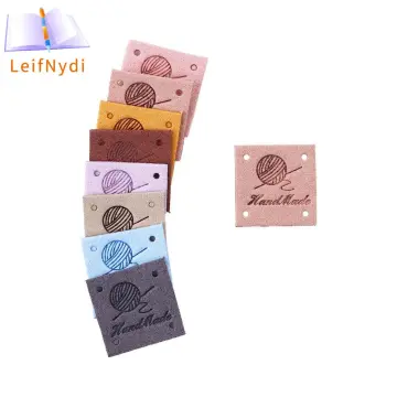 50Pcs PU Leather Labels Tags for Handmade DIY Hats Bags with Love Label for  Clothes Sewing Tags Accessories 