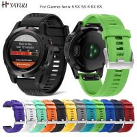 【CW】 YAYUU 20 22 26mm Watch Band For Garmin Fenix 6 6S 6X 5X 5 5S 3HR Forerunner 935 945 Quick Release Straps Silicone Bracelet