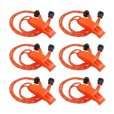 6PCS Emergency Whistles  Loud Shrill Hiking Safety Whistle For Outdoor Climbing Camping Survival Rescue Signal Survival kits