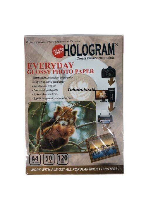 Kertas Foto A4 120 Gsm Isi 50 Lembar Glossy Photo Paper A4 120 Gsm