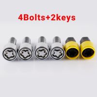 4 2 M14X1.25 Anti-theft Security Steel Wheel Lock Locking Bolts 28mm Shank Fit BMW X3 X5 X6 5 7 Series Mini R50 R52 R53