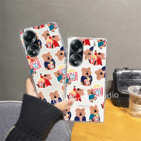 เคสโทรศัพท์ OPPO A58 NFC Reno8 Pro 8 Z A17 A17k 4G 5G เคส ปลอก ข้อเสนอสุดพิเศษ ความคิดสร้างสรรค์การออกแบบใหม่ เฟรนช์ฟรายส์ หมี ซิลิโคน โทรศัพท์มือถือ ปกอ่อน Case 2023