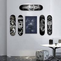 6 Pack Skateboard Floating Deck Display Wall Mount Rack Holder Hanger Fit Home Storage Display