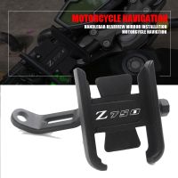 ○☾ For Kawasaki Z750 Z 750 Motorcycle CNC Aluminum Mobile Phone Holder GPS Navigator Rearview Mirror Handlebar Bracket Accessories