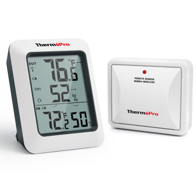 ThermoPro TP60C 60เมตรไร้สายดิจิตอลในร่มกลางแจ้งเครื่องวัดอุณหภูมิความชื้นสถานีอากาศสำหรับบ้าน