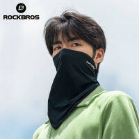 ROCKBROS ผ้าพันคอผ้าไหมน้ำแข็งหน้ากากปิดหน้าผ้าพันคอสามเหลี่ยมผ้าพันคอป้องกันรังสีอัลตราไวโอเลตแสงระบายอากาศได้สวมใส่สบายขี่จักรยานปลอกหุ้มหัวไม้กอล์ฟอุปกรณ์กีฬากลางแจ้งสำหรับฤดูร้อน Unisex