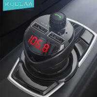 KUULAA Car Charger FM Transmitter Bluetooth MP3 Player USB Charger For Cars TF Card Car Kit 3.4A Dual Charger Cell Phone