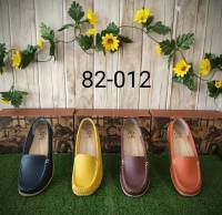 82-012รองเท้าหนังแท้หน้าเรียบมีหลายสีพื้นยางไซส์36-41