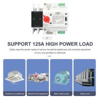 Din Rail 2P Dual Power Automatic Transfer Switch Electrical Selector Switches Uninterrupted Power