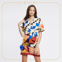 Kloset Printed Crop Top (AW18-T003) เสื้อผ้าแฟชั่น เสื้อผ้าผู้หญิง เสื้อพิมพ์ลาย