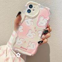 Mrhaha เคสครีมสำหรับ Realme C53 C55 C17 C15 C11 5 5 5S 5i 6i 8i C33 C20 C31 C35 C25Y C25 C21Y C25s C12อินเคลือบคุณภาพสูงการ์ตูนเรียบง่ายน่ารักสีชมพูกระต่ายผู้หญิงหรูหราสวยงามฝาครอบป้องกันซิลิโคนเคสโทรศัพท์?คลังสินค้าพร้อม