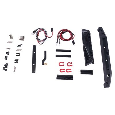 Metal Front and Rear Bumper With Lights for TRX4 Axial SCX10 II 90046 SCX10 III AXI03007 1/10 RC Crawler Car