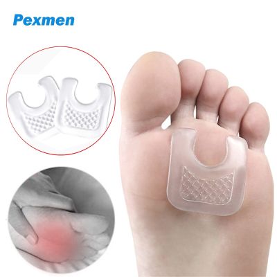 ♠ Pexmen 2/4Pcs Waterproof Toe Cushions U-Shaped Gel Callus Pads from Rubbing Reusable Foot Corn Sticker Calluses Protector