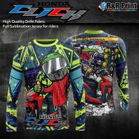 [In stock] 2023 design honda click full sublimation jersey shirt long sleeves thai look for ridersmotorcycle jersey cycling jersey long shirt，Contact the seller for personalized customization of the name