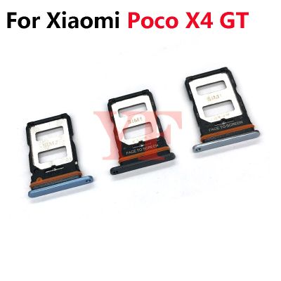 ‘；【。- For  Poco X4 GT SIM Card Tray Slot Holder Adapter Socket Repair Parts