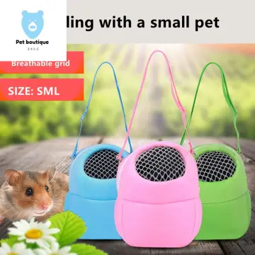 hamster carrier,small pet carrier bag hamster Breathable Portable,Hamster  Travel carrier cage Animal Outgoing Bag,hamster backpack carrier hedgehog  pet pouch,small animal carriers for rabbit Green 