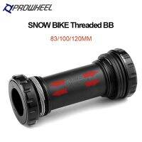 PROWHEEL ชิ้นส่วนชุดข้อเหวี่ยงจักรยานไขมันจักรยานหิมะเพลาจักรยานเกลียวก้นแบริ่งภายนอก83/100/120มม.