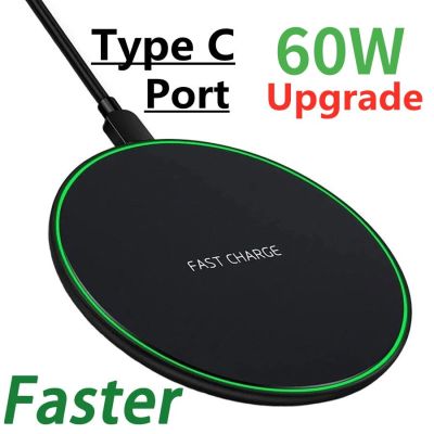 60W Wireless Charger For iPhone 14 13 12 11 Pro XS X XR 8 Type C Fast Charging Pad for Samsung S22 S21 Xiaomi