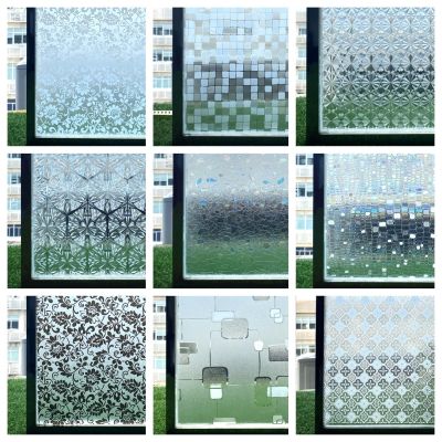 2022 New 3D Decorative Window Film Privacy Static Cling Self Adhesive Film Stained Glass Vinyl for Heat Blocking Window Stickers