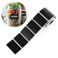 150&amp;300 Pcs Roll Black Scrapbooking StickersSquare ing Label for Household JarsStudent Stationery Decoration Sticker