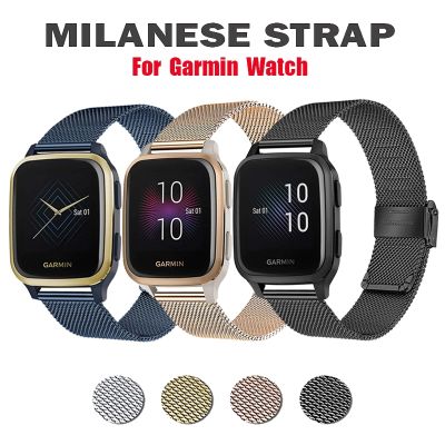 Gelang Jam Tangan Logam 20Mm untuk Jam Tangan Pintar Garmin Venu Sq untuk Aksesori Gelang Musik Garmin Vivomove HR Strap Garmin Vivoactive 3