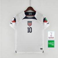 shot goods USA home jersey 22/23 Fans version 2022 World Cup jersey kit S-4XL、 10 PULISIC 、Can add your name number