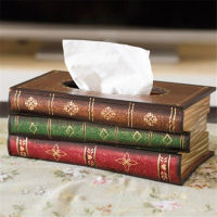 Creative Europe Rectangle Napkin Paper Retro Style Book Tissue Box Luxurious Box Holder Ring Tissue Storage Box Table Decoration