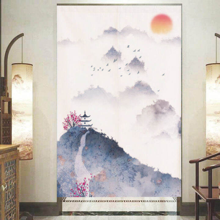 Japanese style Kitchen divide door Curtain 150CM width door Curtain With Rod Living room