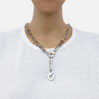 【Transparent thinking】เครื่องประดับคู่ปรับง่ายแฟชั่นผู้ชายและผู้หญิงไทเทเนียม SteelNecklace อุปกรณ์เครื่องประดับ