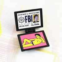 Enamel Pins ID Card X-Files FBI Mr. Lisa Homer Marge Kirk Originality Flip Brooches Jewelry Gifts