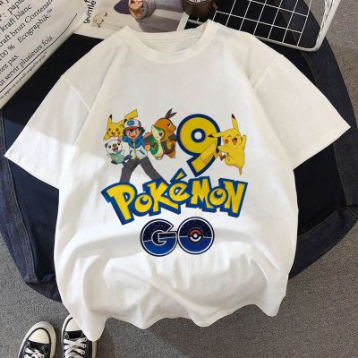 【LZ】™❁  Pokemon Crianças T-shirt Pikachu Aniversário Número 1-12 Kawaii T Shirt Anime Desenhos Animados Roupas Casuais Camiseta Criança Menina Menino Tops