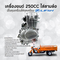 เครื่องไลฟานสูบตั้ง250ซีซีแบบใส่สามล้อ Lifan250cc ไลฟาน250 แกนสเตอร์หน้ายาวสวมเกียร์ฝากได้ ใช้กับสามล้อ มีใบคุมเครื่อง จัดส่งเร็วทั่วไทย