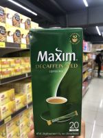 ??? EXP: 2024.07.02 แม็กซิม ไม่มีคาเฟอีน ไขมันทรานส์ คอเรสเตอรอล [20ซอง] Maxim Decaffeinated Coffee Mix 236g Authentic Korea 맥심 디카페인 커피 믹스 20T กาแฟ 3 in 1