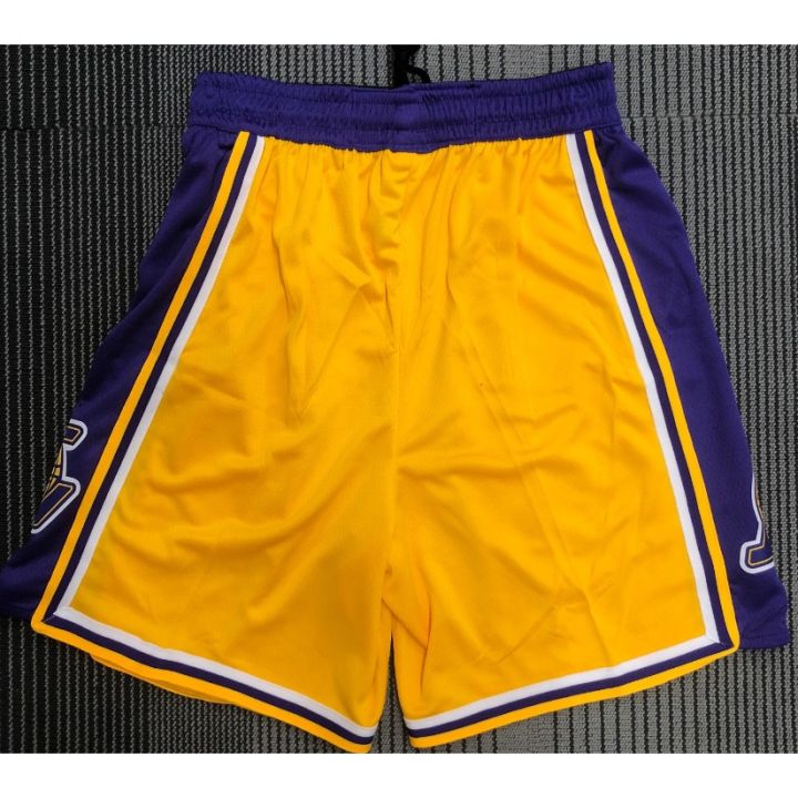 hot-pressed-กางเกงขาสั้นบาสเก็ตบอล-nba-los-angeles-lakers-สีเหลือง-5-แบบ-shorts