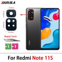 เลนส์กระจกกล้องหลังด้านหลังสำหรับ Redmi Note 11 11S 11T 11E 10T 10S 9S 8T 8 Pro สติกเกอร์กาวกาว + ซ่อมเลนส์อะไหล่กล้อง