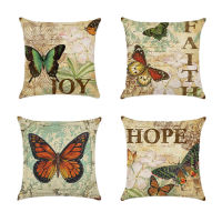 Retro Butterfly Pattern Throw Pillow Case Cover Butterfly 45*45CM Pillowcase Decorative Pillowcases kussensloop almohada