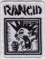 iron on patch Embroidery Rancid Band Music Cult 8x6.5cm เพลง วงดนตรี ตัวรีด เย็บติดผ้าประเทศไทย โลโก้ปัก มีกาวสำหรับรีด ตกแต่งเสื้อผ้า