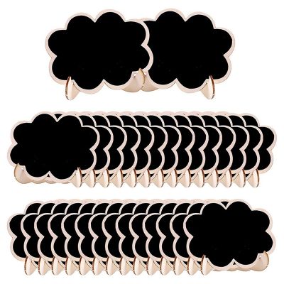 30 Pcs Mini Chalkboard Sign Food Labels for Party Buffet, Wooden Small Chalk Board Signs (Clouds)