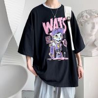 CODpz119nb 【 M-8XL 】 Cartoon Printed T-shirt Graffiti Anime Casual Top Mens Loose Fitting Oversized Short Sleeved