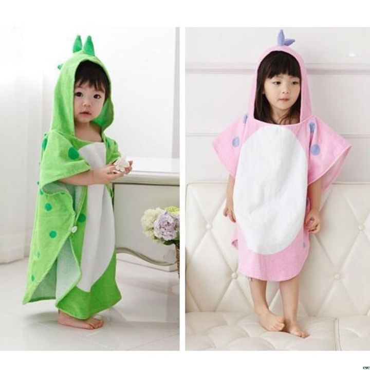 xiaoli-clothing-hooded-with-paw-dinosaur-ponchos-hooded-children-39-s-bath-towel-kids-beachtowel-infant-bathrobe