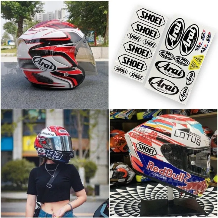 1 Set of SHOEI Arai Reflective Helmet Visor Sticker 3M SHOEI Arai