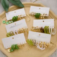 【DT】hot！ Luxury Hoop Earrings Set Colorful Enamel Personality Earring Bohemia Jewelry