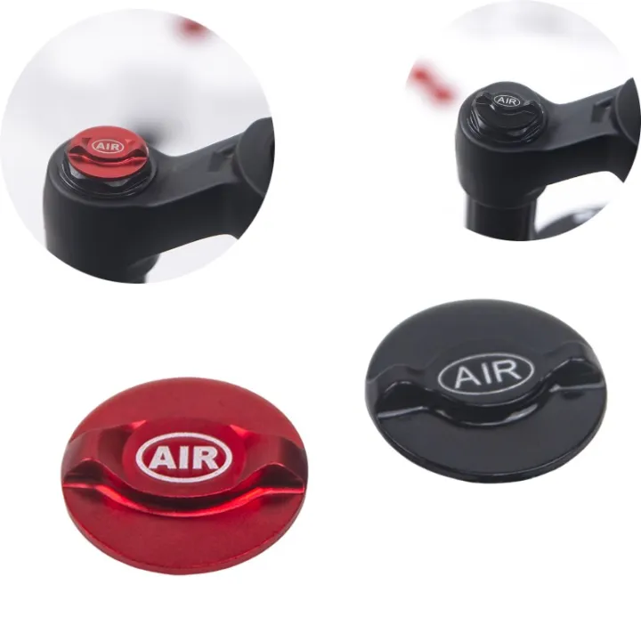 Emiif Bike Front Suspension Fork Air Gas Valve Cap Bicycle Aluminum