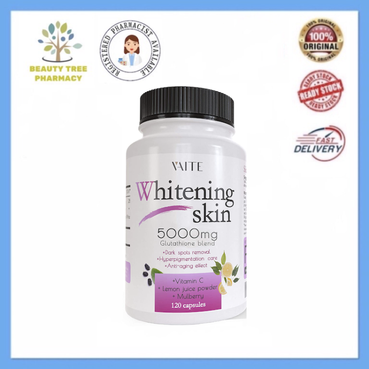 Vaite Whitening Skin 5000mg Glutathione Blend 120 capsules | Lazada