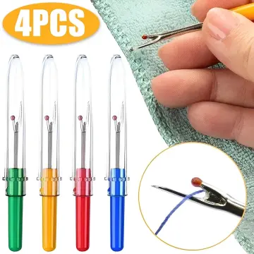 3PCS Seam Ripper Thread Remover Kit Big and Small Thread Cutter with  Removing Embroidery Scissors for