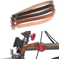 Cowhide leather Pull Strap belt for Brompton folding bike carrier block quick release carrier block bag sbag basket for